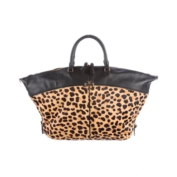 Tory Burch Ivy Leopard Slouchy Satchel